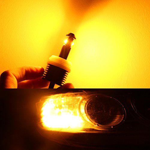 Alla Lighting 7443 7440 Led Turn Signal Lights Bulbs 2600 Lumens 21W Cree Extremely Super Bright Amber Yellow 7441 W21W 7440Na 7444Na #TOP1