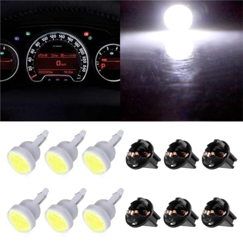 ECCPP Instrument Cluster Dash Panel Lights with Twist Lock Socket T10 White cob T10 Twist Lock W5W 147 152 158 159 161 168 184 192 193 259 280 285 447 464 501 555 558 585 655 656 657 1250 1251 1252