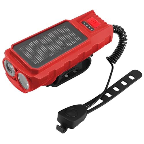 Solar Light with Horn, USB Charging, 120 Db Alarm, Long 200M Range, Weatherproof Abs Construction, Multiple Led Options