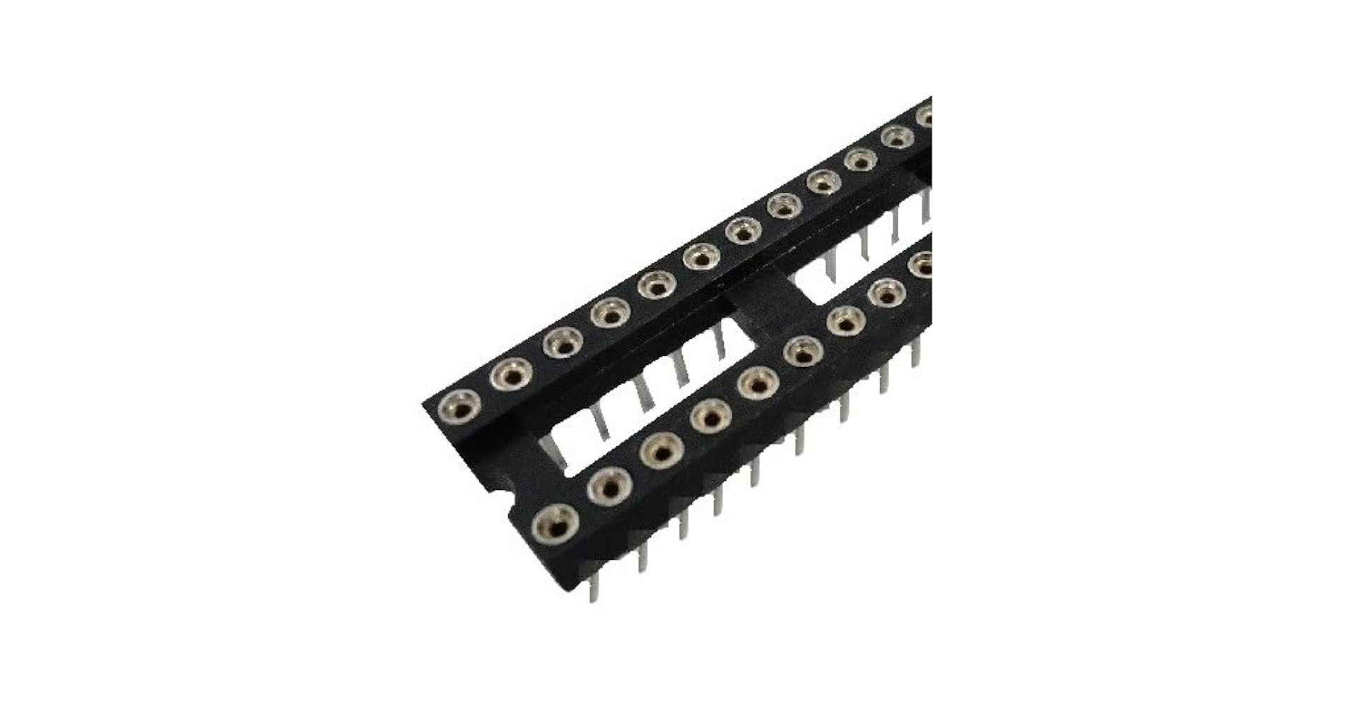 Amazon | ICソケット丸ピン 28ピン 2.54mmピッチ 幅3穴分 2個入