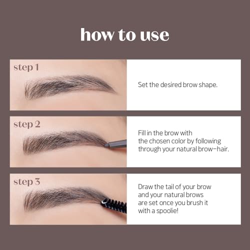 Image of ETUDE Bare Edge Brow Pencil, Eyebrow Pencil, Slim 3D Hexagon, Natural Looking, Korean Makeup, Beauty, Mild Taupe (0.003 Ounce)
