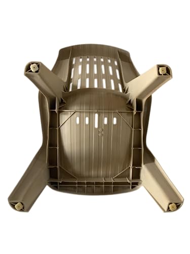 Image of SkyGlamour Supreme Comfy Relax Plastic Arm Chair | Comfort Plastic Chair for Living Room, Garden, Home, Indoor and Outdoor Use | Weight Bearing Capacity Upto 150 KG|Color: Dark Beige; Set of 4