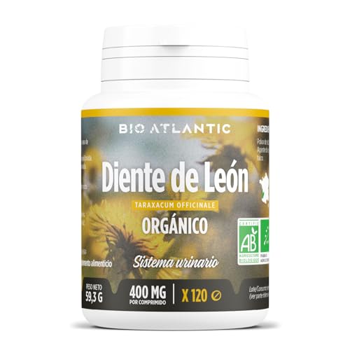 ✿ Diente de León Orgánico - 3200 mg por dosis diaria - Sistema urinario - 120 comprimidos - Alta Concentración, Formato Ahorro, Premium y Vegetal