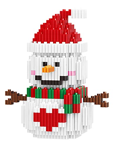 Image of Christmas Building Blocks Compatible for Lego Christmas Snowman Micro Blocks Stacking New Toys Holiday Present Box New Year Gifts for Kids 6-14+ Years Old Boys and Girls(Snowman)