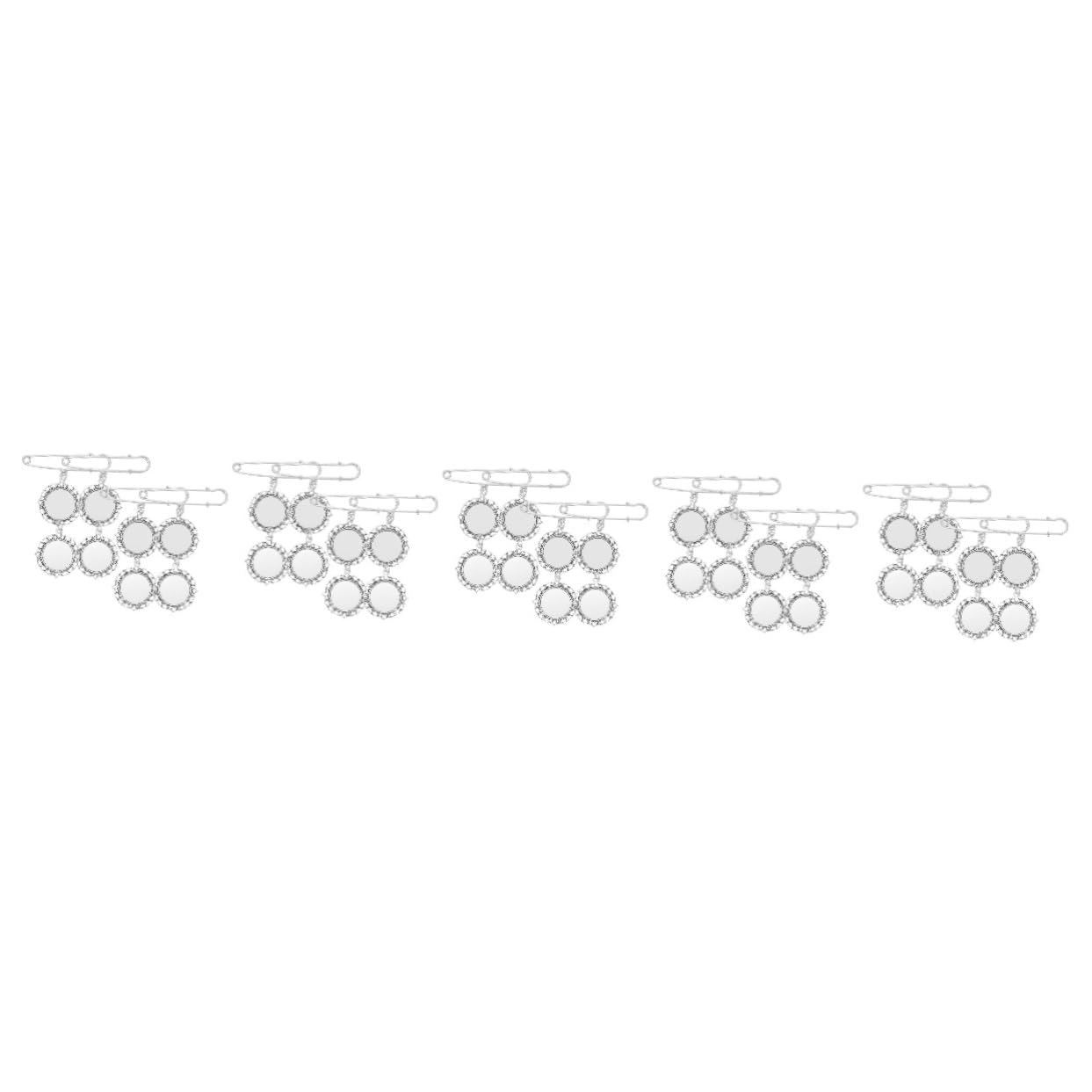 Housoutil 5 Sätze Diy Wärmeübertragungs Broschen Leere Anhänger Broschen Leere Bezel Charmante Anstecknadel Für Foto Anwendungen Für Accessoires Und 4 Stücke * 5