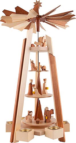 ULMIK 4-stöckige Pyramide Christi Geburt - Natur - 60 cm