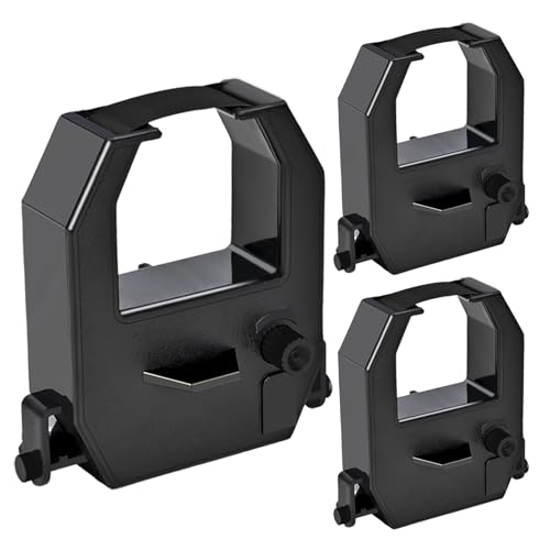 3 Pack Amano Time Clocks Ribbon, Replacement Ribbon Fits Amano PIX 10/15/20/21/25/35/28/55/75/95/200/3000/4000, Amano TCX 11/21/22/35/45/85/88/90