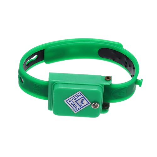 Image of MECCANIXITY Anti Static Wrist Strap, ESD Silicone Adjustable Antistatic Bracelet Cordless for Computer Electronics Repair Green