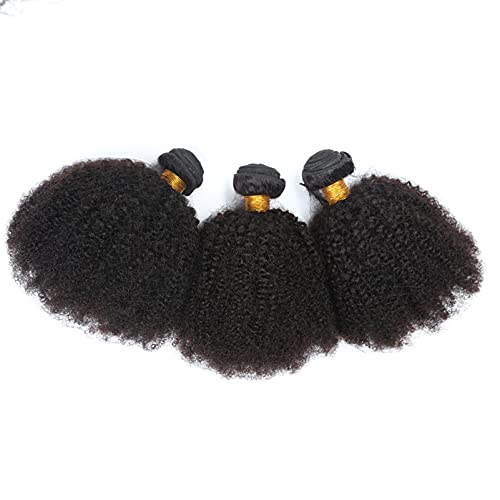 Extensions cheveux humains péruviens crépus bouclés de couleur naturelle