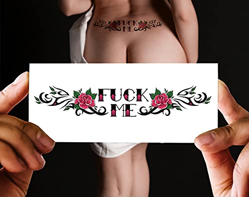 Kink Ink - 5 Large Sexy Naughty Temporary Tattoos for Women Ladies - Adult Fun for Lower Back Legs Arms Stomach