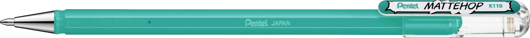 Pentel K110 MatteHop Gel Pen for Glossy & Photographic Paper, 1.0mm Tip, Turquoise Blue (Pack of 12) - Image 2