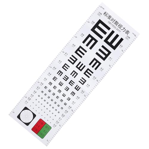 VILLFUL Visual Testing Chart Plastic Test Eye Vision Test Chart Standard Visual Test Chart