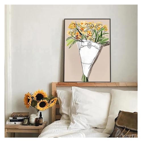 Tableau nature petites fleurs fraîches pour salon moderne - 3