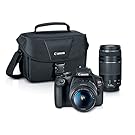 Canon EOS Rebel T7 DSLR Camera|2 Lens Kit with EF18-55mm + EF 75-300mm Lens, Black