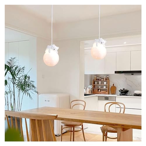 Lámpara colgante de 3 luces de 3000K con tecnología de globo lunar estampado 3D 2