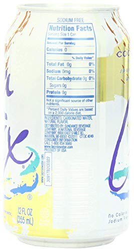 Image of La Croix, Water Sparkling Coconut, 12 Fl Oz, 8 Count