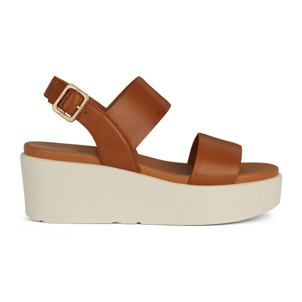 Geox Women's D XAND 2.2S A Wedge Sandal, Ochre, 41 EU, Ochre, 7.5 UK