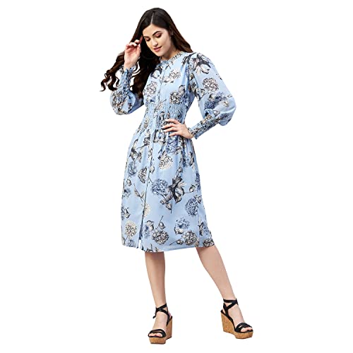 Image of Carlton London Women's Georgette A-Line Midi Dress