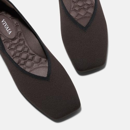 Image of VIVAIA Maro Women's Square Toe Flats Comfortable Lightweight Washable Ballet Flat Shoes for Office Work Travel