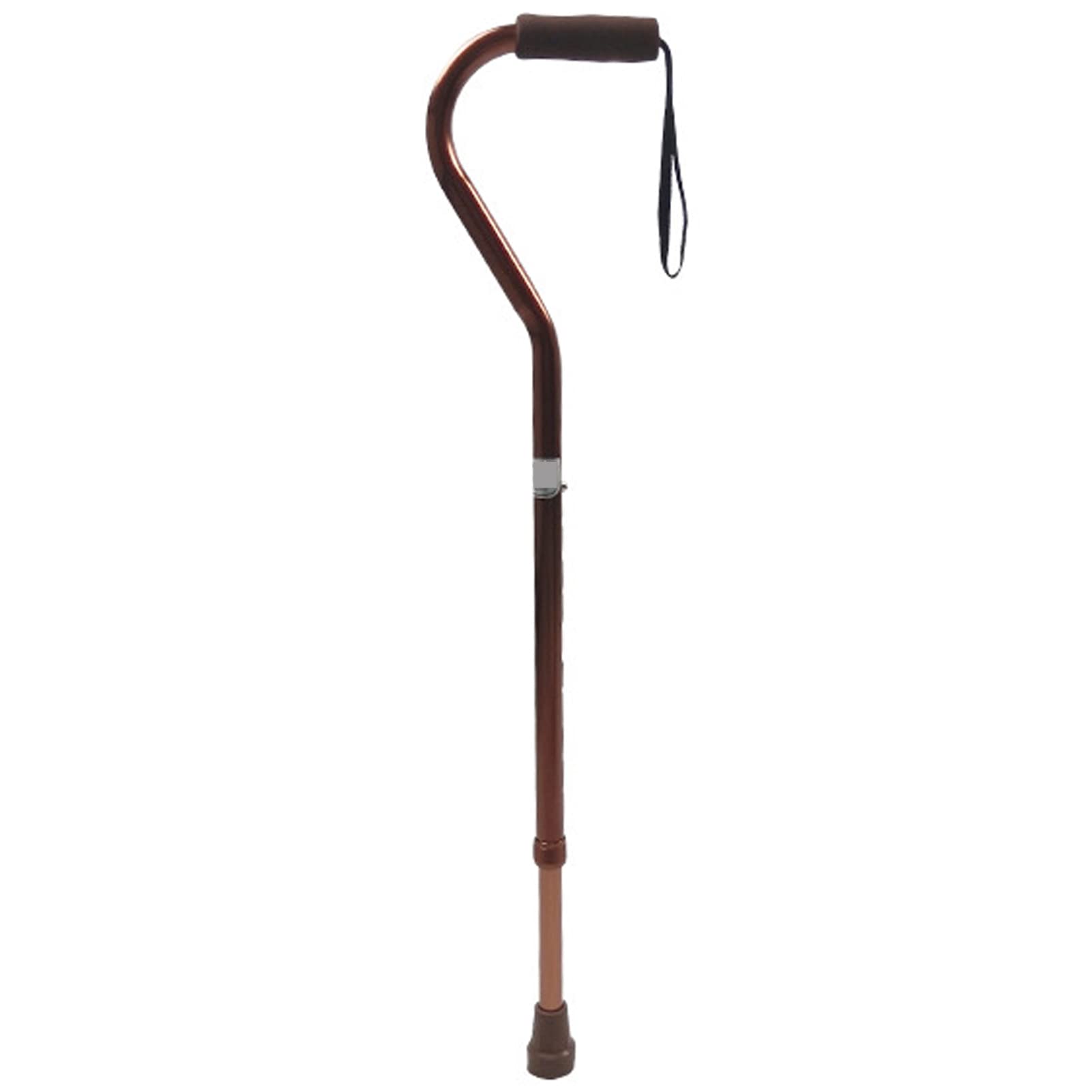 Bastone da Passeggio, Equilibrio Spostabile Portatile, Aiuto per deambulatore Leggero e Robusto con Base Regolabile in Altezza e Antiscivolo per Anziani di 155-190 cm,Marrone