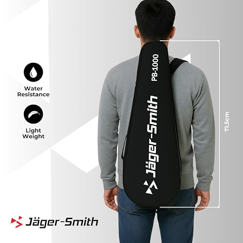 Jager-Smith PB 1000 Badminton Combo & Featherlite 2 (Pack of 3) Feather Shuttles with Steel Shaft & Full Body Cover