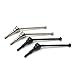 for WLtoys 1/12 12423 12427 12428 RC Car Metal Upgrade Parts, Modified CVD Front Propshaft Pair, Silver, Black(Silver)