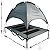 Elevated Dog Bed Pet Mesh Camping Cot Indoor Outdoor Tent with Canopy Cover (XLarge - 122cm x 91cm x 108cm)