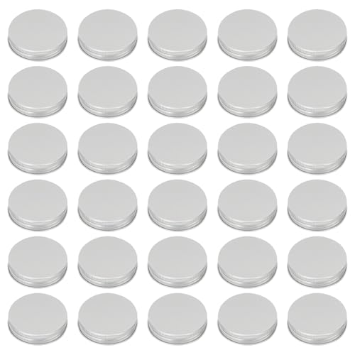TOKIDNY 50個 透明スクリューキャップ アルミボトル蓋 漏れ防止 密封性 実用的な交換用瓶蓋 ガラス瓶 水筒対応