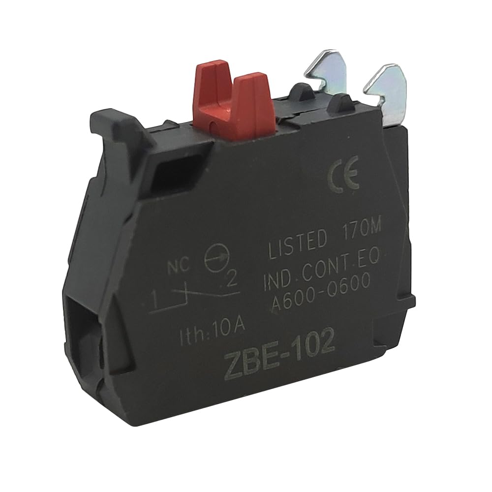 10PCS ZBE-102 Single Contact Block Silver Alloy Screw clamp Terminal 1NC ZBE102