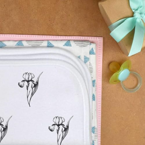 Azeeda 'Iris Flower with Long Stem' Baby Burp/Wash Cloth (BC00031264)3