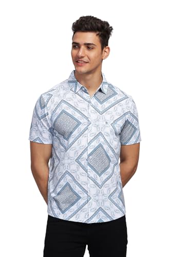Image of BULLMER Trendy Regular Fit Printed Causal Shirt for Men