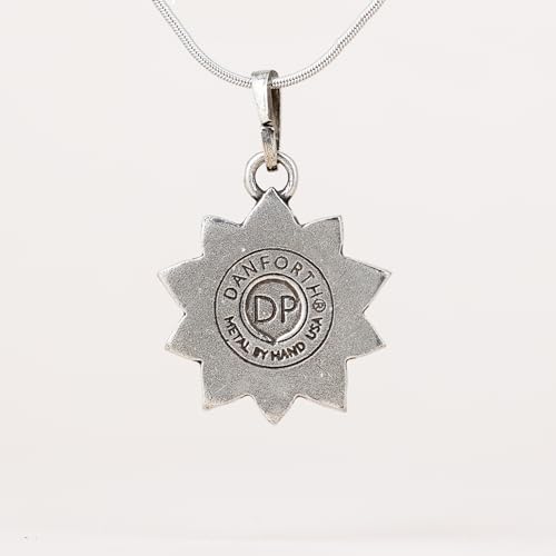 Danforth Christmas & Holiday "Starburst/Poinsettia" Pewter Pendant Necklace thumb #2