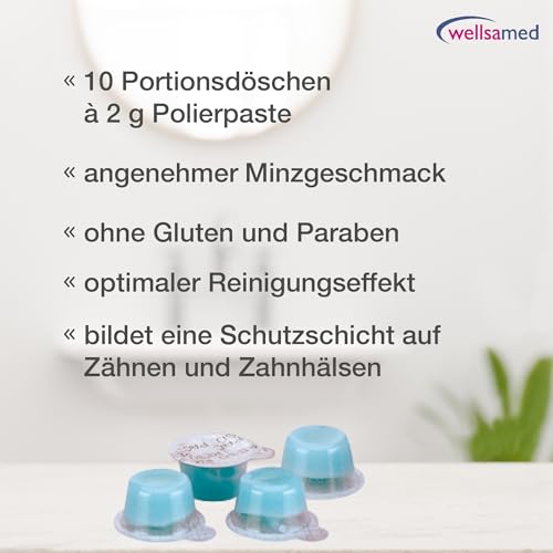 Polierpaste professional, Zahnpolierpaste mit Hydroxylapatit, Reingungspaste für Zähne 10 x 2 g Paste Zahnpolitur Prophy-Paste