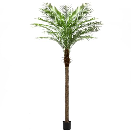ZEEOZE 240 cm Palmera Artificial Phoenix Palmeras Artificiales Altas con 18 Hojas Ajustables Plantas Artificiales Phoenix para Patio Exterior Piscina Oficina en Casa Salón Jardín (1 Unidad, 240 cm)