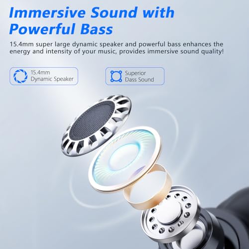 Image of BANIGIPA Open Ear True Wireless Earbuds, Bluetooth 5.4 Headphones w /Dual Mic for Calling, 10g Light&Comfort, Open Ear Earbuds w /Earhooks for Working Running Traveling, IP67 Waterproof, 40H Playtime