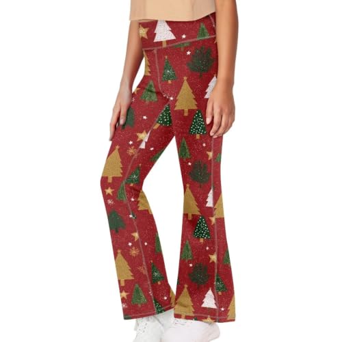 Image of Girls Flare Leggings Cute Bell Bottoms for Teen Girls Wide Leg Sweatpants for 5-14 T