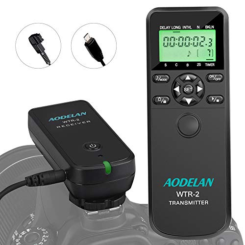 AODELAN WTR2 Camera Wireless Shutter Release Timer Remote Control for Sony a6400 a7III