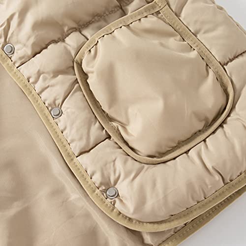 Kids Loose Snowsuit Toddler Boys Winter Long Sleeve Thicken Solid Colour Warm Fleece Vest With Coat Jacket2