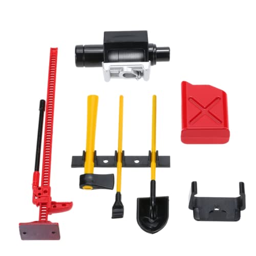 DollaTek 1Set Luggage Rack Winch Shovel Fuel Tank Ax Decoration for Rc Model Cars Spare Parts Simulation Climbing Car Scx10 D90