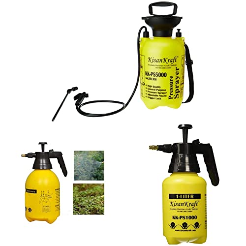 Image of Kisan Kraft KK-PS5000 5-Litre Plastic Manual Sprayer & Kisan Kraft KK-PS2000 Manual Sprayer (2 Litre) (Colour May Vary) & Kisan Kraft KK-PS1000 Manual Sprayer (1 Litre, Colour May Vary, Plastic)