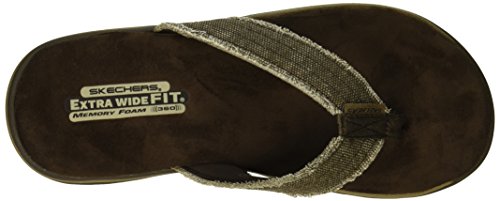 Skechers Usa Men's Bosnia Flip-Flop,Chocolate,7 M Us #TOP4