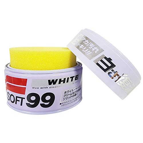 Cera Carnaúba para Carros Brancos - 350g Soft99 White Wax Cleaner