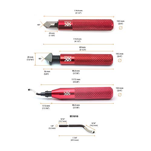 Afa Tooling Approved For Automotive DEBURRINGTOOL_RED_10BLADES_2REAMERS_UK Afa Tooling - Deburring Tool & 2 Countersink Hand Reamers thumb #4