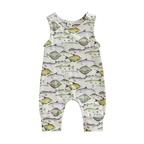 Image of Arvbitana Newborn Toddler Baby Girl Boy Sleeveless Cartoon Romper Bodysuit Jumpsuit Animal One Piece Outfit Summer Clothes