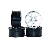 WEIZEU Roues de Voiture Plates Type Y Fat RC pour Toutes Saisons, Noir, 1#