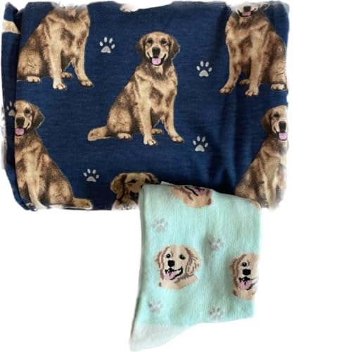 Loungewear or Sleepwear Pants Golden Retriever Pajama Pants And Matching Golden Retriever Socks By E & S Pets Size Medium