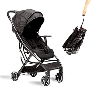 Lightweight Travel Stroller – Compact Travel Stroller for Airplane, One-Hand Folding Baby Stroller, Toddler Stroller w…