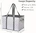 WISELIFE Reusable Grocery Bags [3 Pack],Large Grocery Tote Bag Water Resistant Shopping Bags Foldable Grocery Bag for Clothes,Shoes and Picnic