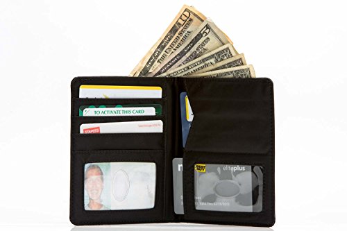 Image of Big Skinny Leather Traveler Slim Wallet, Holds Up to 20 Cards and 4 Passports