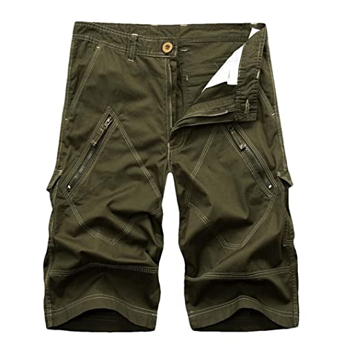 Short en coton respirant Disimlarl grande taille homme avec poches pratiques